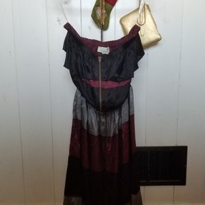 Vintage Strapless Dress w/ Pockets